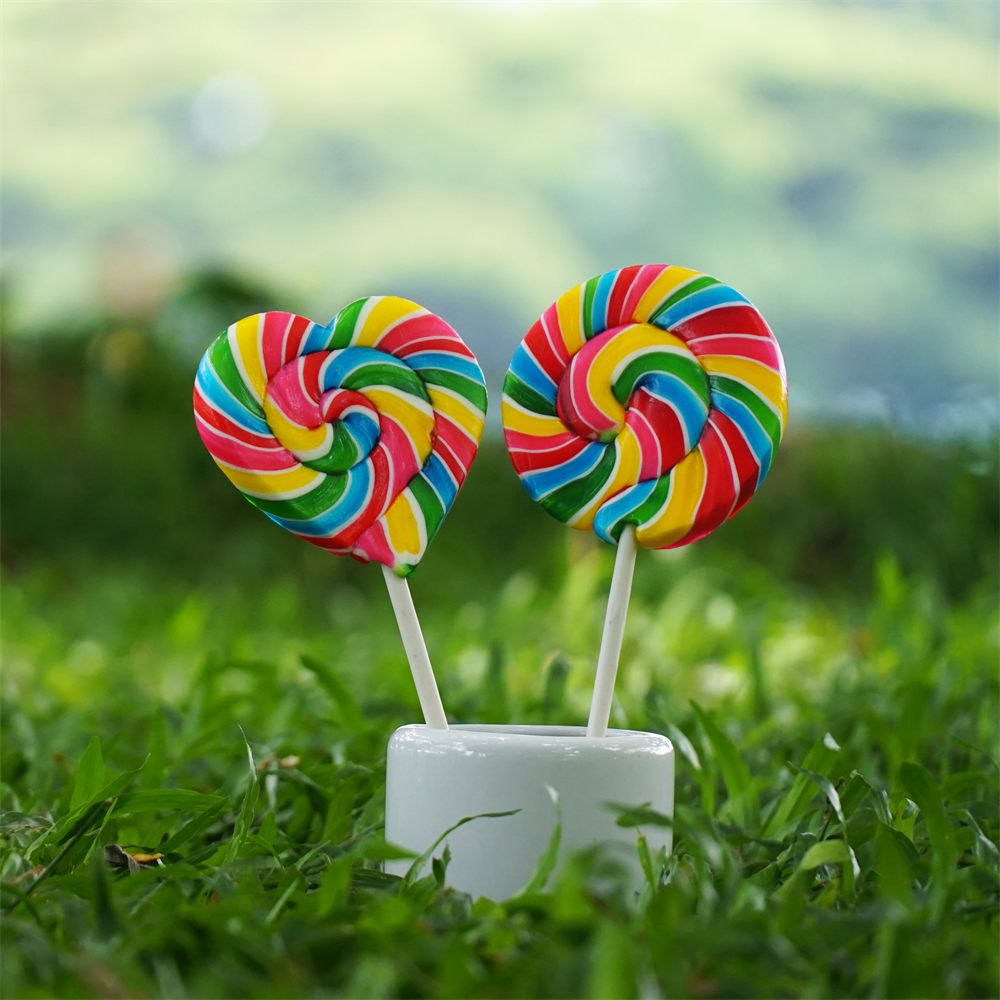 Lolipop 9 cm bentuk love dan bulat